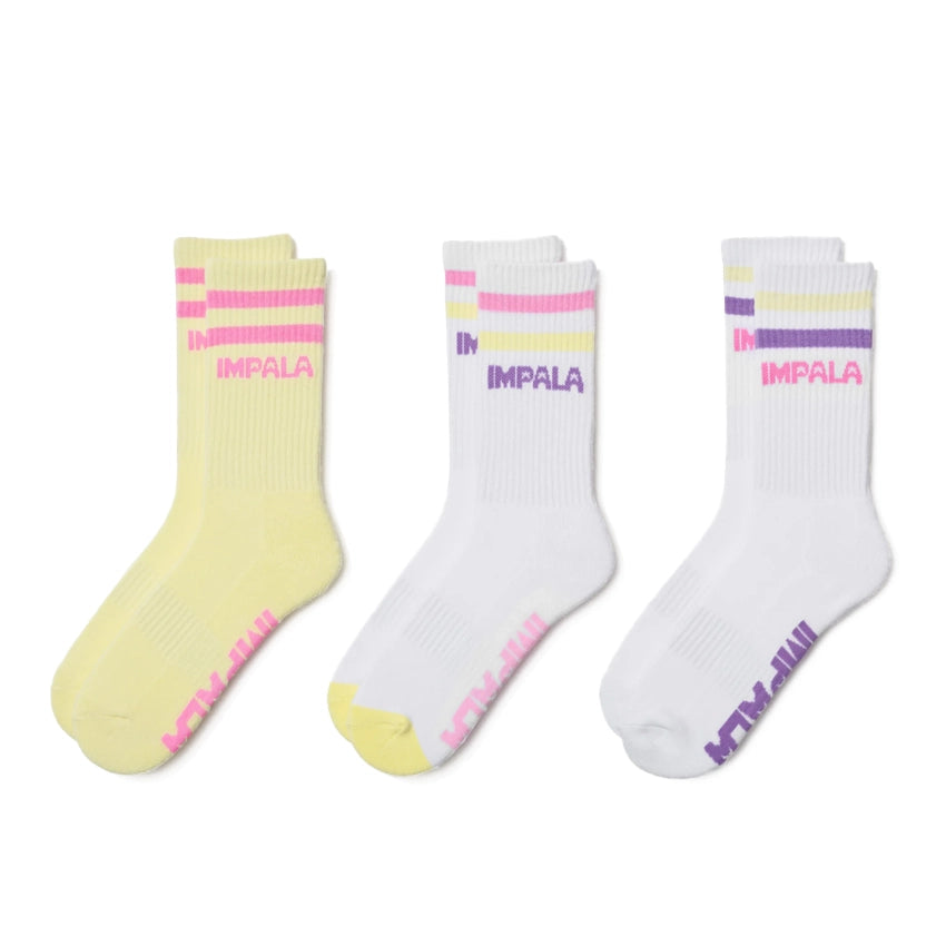 Stripe Socks(3-pack) - Petal