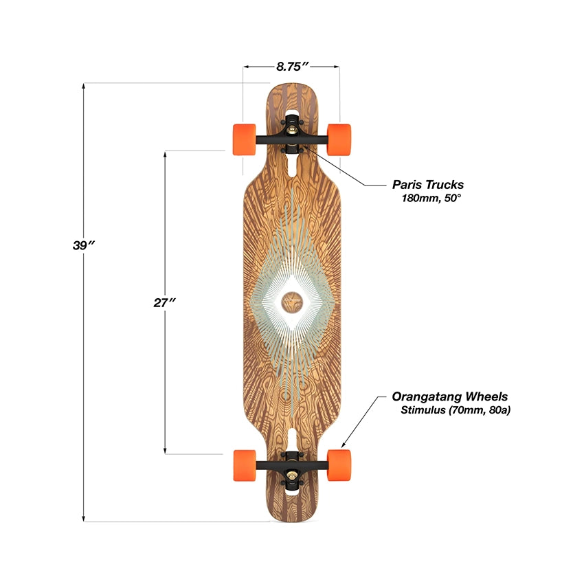 Tan Tien Prism 39" Drop Through Longboard Complete