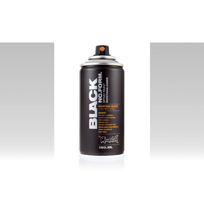 Black Pocket Can 150ml - Outline Silver