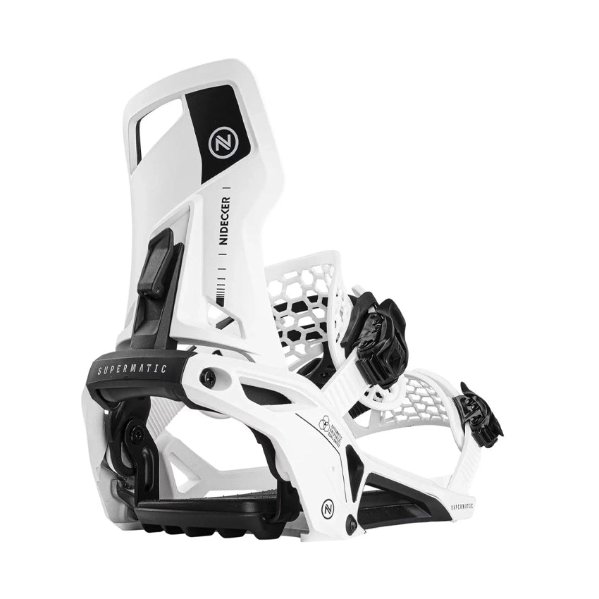 Supermatic 2025 Snowboard Binding - White