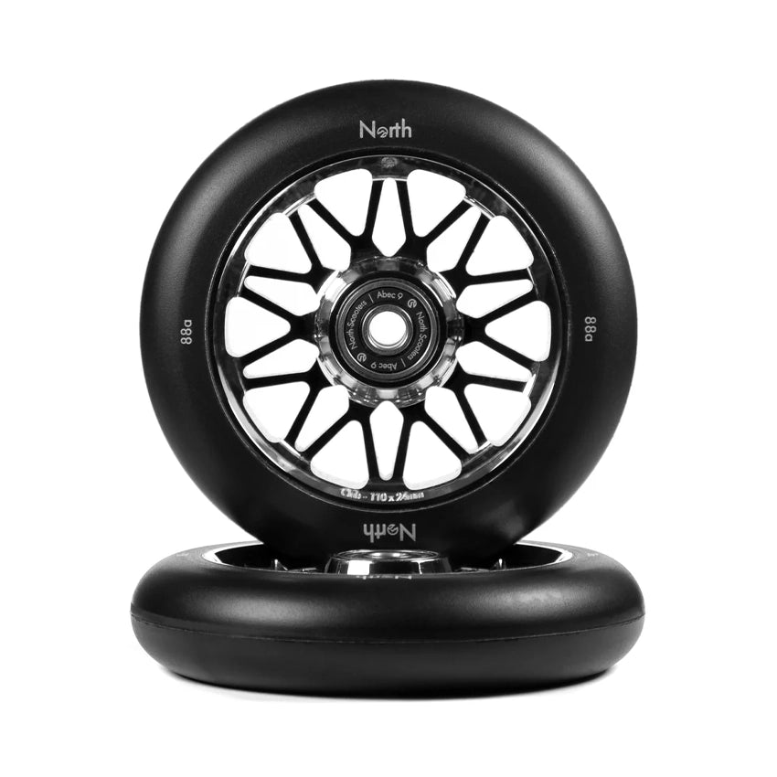 Club G4 110mm Stuntstep Wielen (2-Pack) - Matte Black