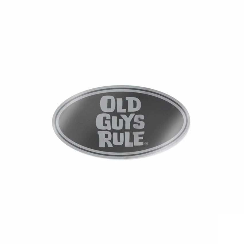 Stacked Logo Oval - Silver