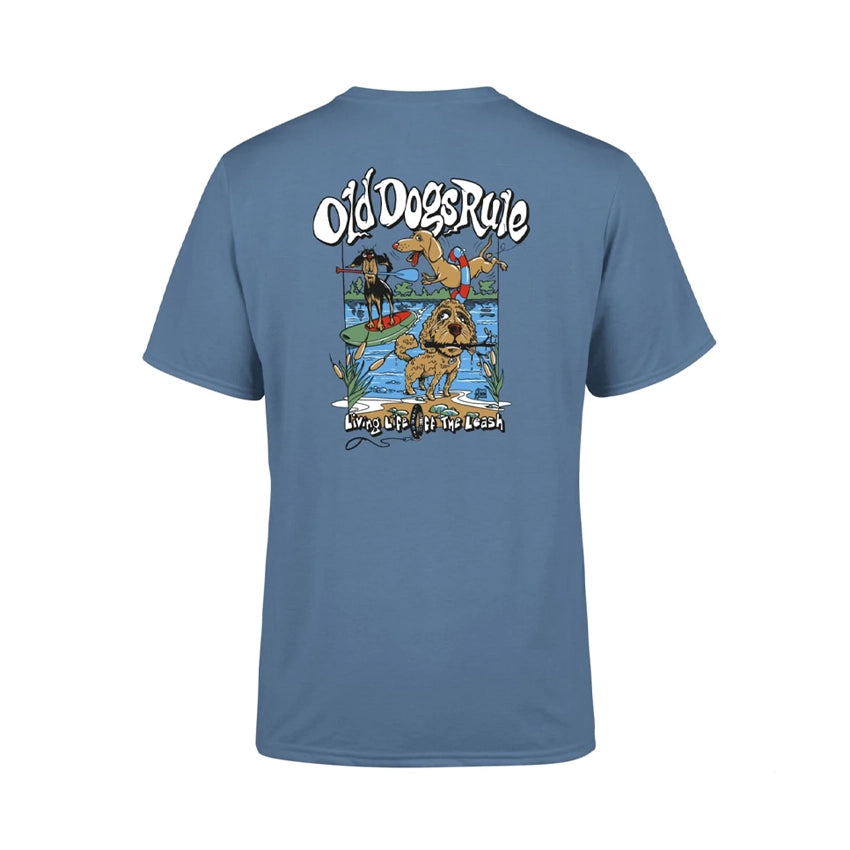 Old Dogs Rule III T-shirt - Indigo Blue