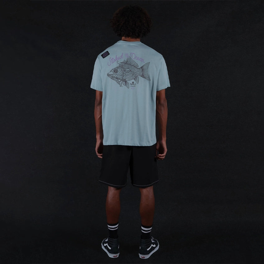 Fish T-shirt - Stone Blue