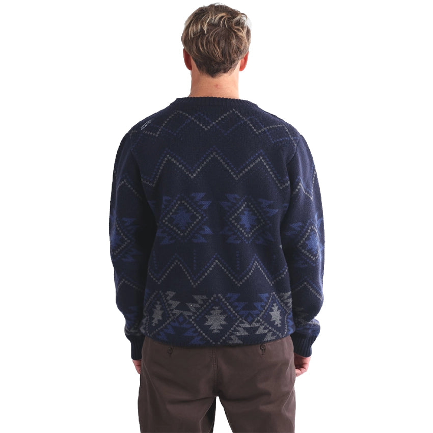 Thick Jacquard Sweater - Deep Marine