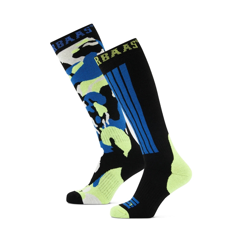 Camo Ski Socks (2-pack) - Blue Multi