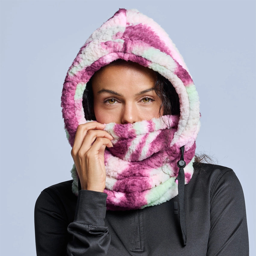 Fluffy Balaclava - Pink Multi