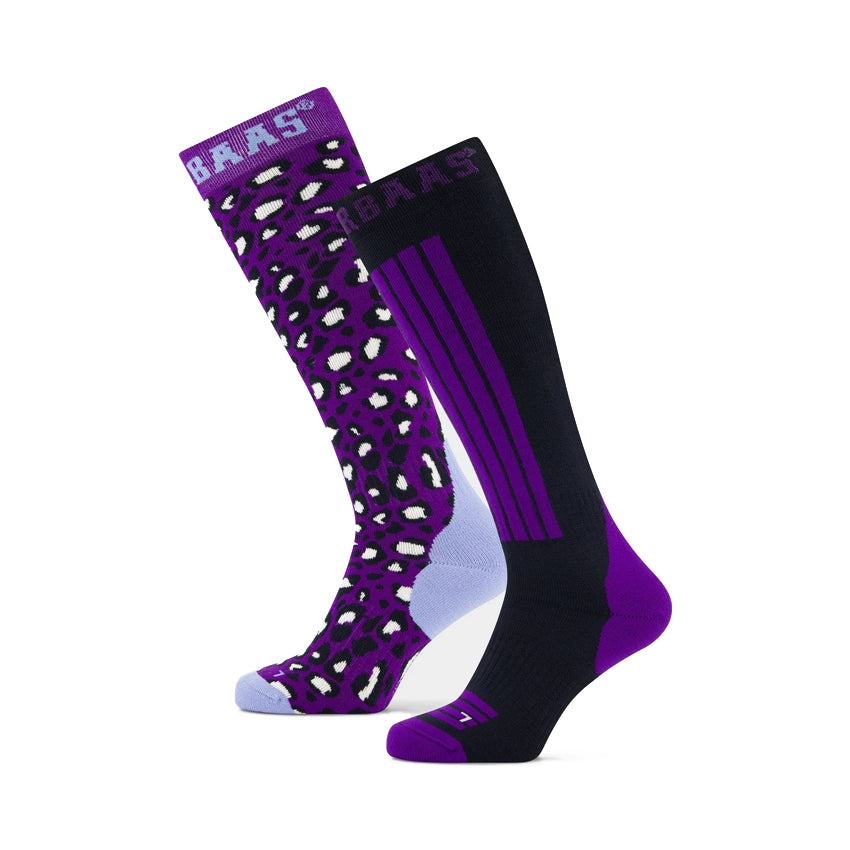 Panther Ski Socks (2-pack) - Purple Multi