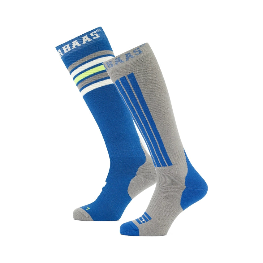 Striped Ski Socks (2-pack) - Grey Multi