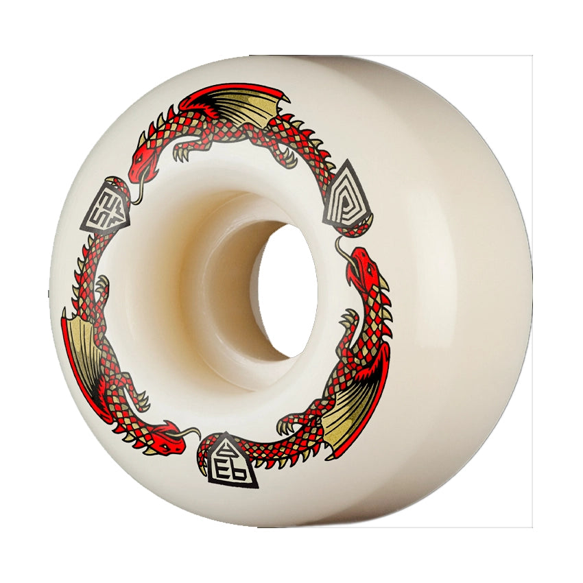 Dragon Dragons 52mm x 31mm 93A V1 Skateboard Wielen (4-pack) - White
