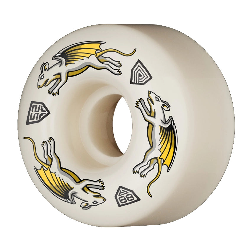 Dragon Formula Nano Rat 52mm x 34mm 88A Skateboard Wielen (4-pack) - Off White