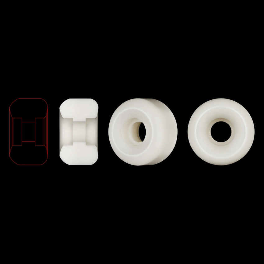 Dragon Formula Nano Rat 52mm x 34mm 88A Skateboard Wielen (4-pack) - Off White