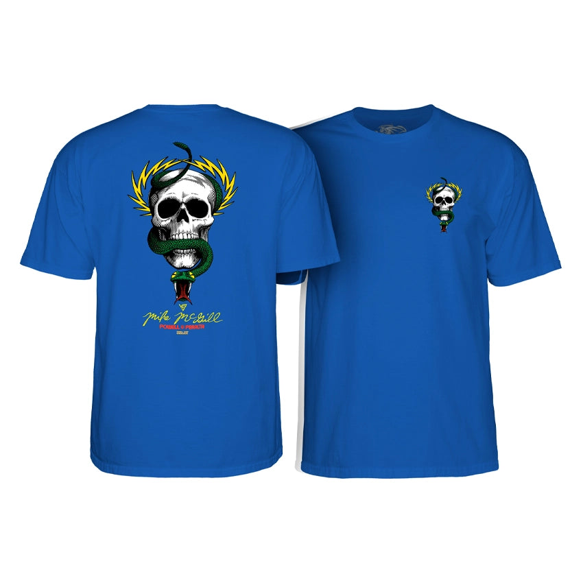 Mike McGill Skull & Snake T-shirt - Royal Blue