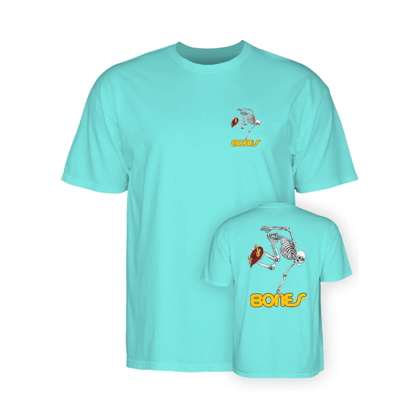 Skateboard Skeleton T-Shirt - Celadon