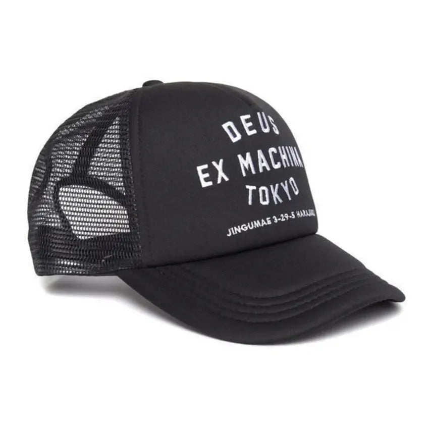 Tokyo Address Trucker Hat - Black