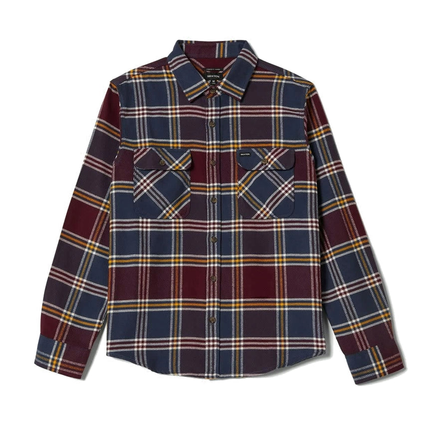 Bowery L/S Flannel - Mood Indigo/Port/Saffron