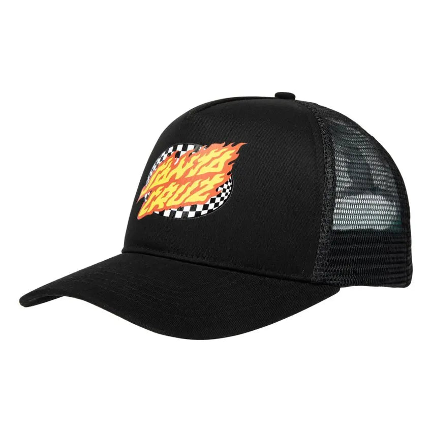 Meshback Oval Check Flame Cap