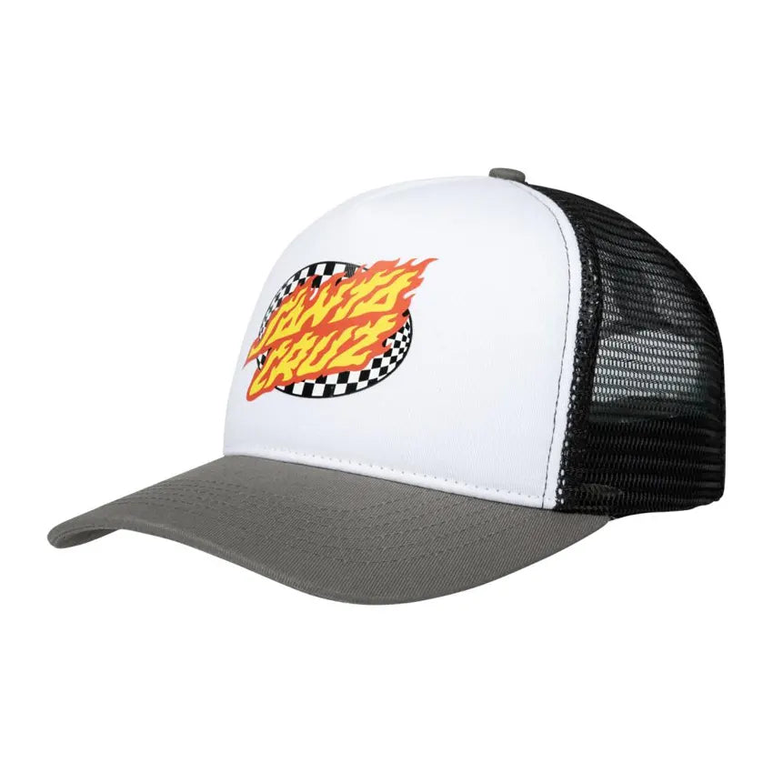 Meshback Oval Check Flame Cap