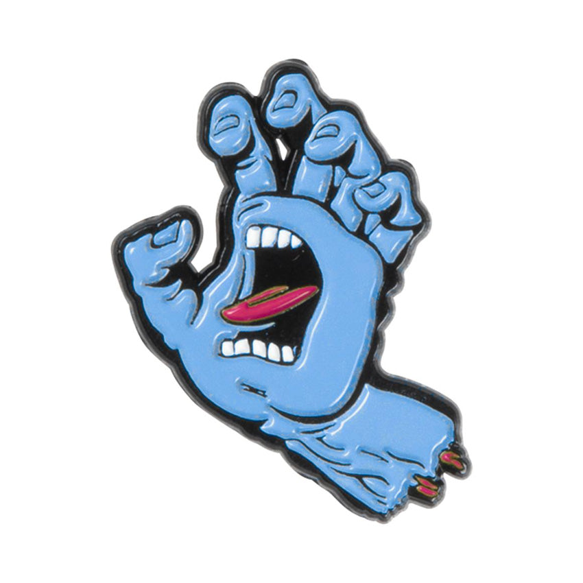Screaming Hand Pin - Blue