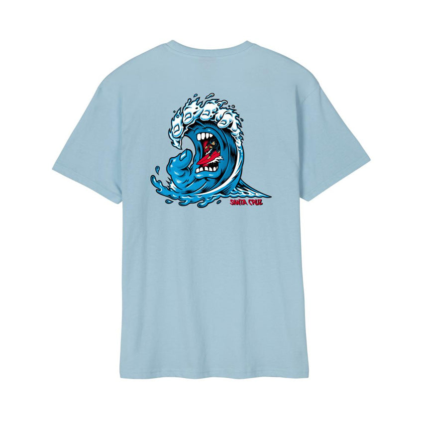 Screaming Wave T-Shirt - Skye Blue