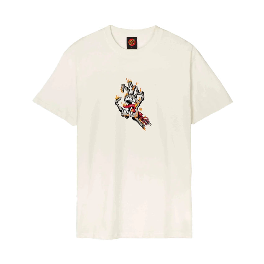 Burnt Bone Hand T-Shirt - Unbleached Cotton
