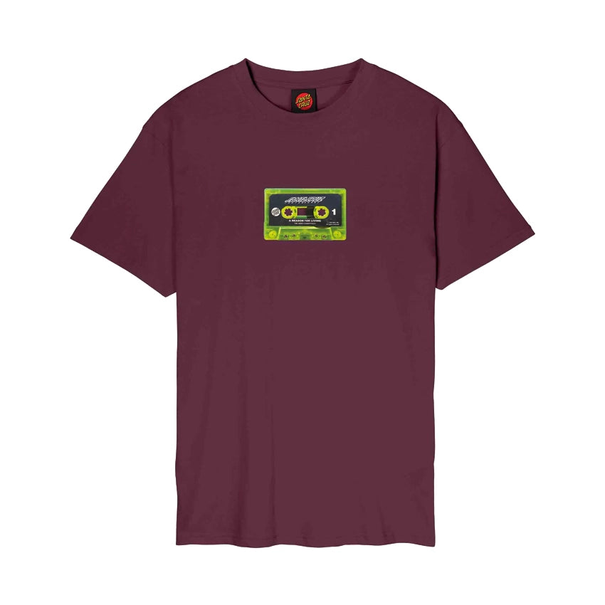 Reason For Living Mixtape T-Shirt - Dark Cherry