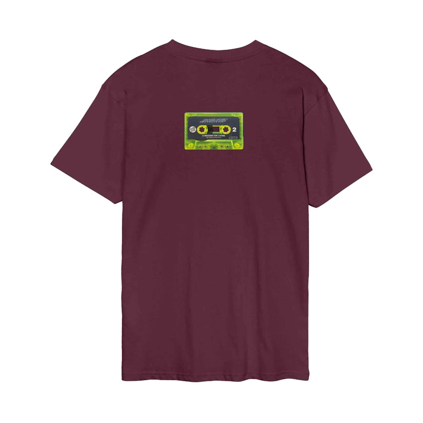 Reason For Living Mixtape T-Shirt - Dark Cherry