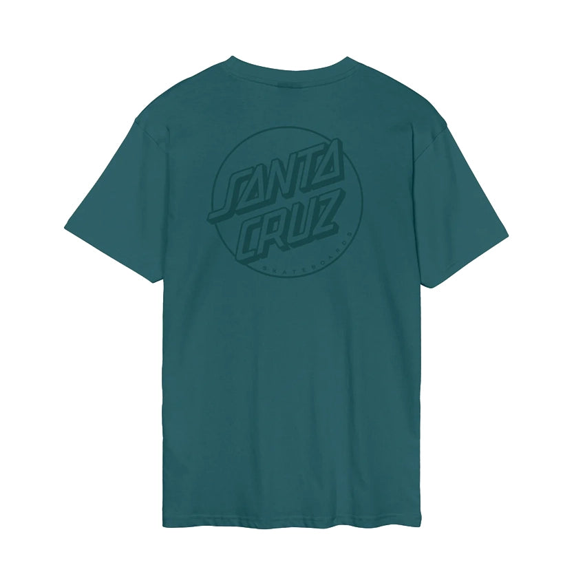 Tonal Opus Dot Stripe T-Shirt - Cosmic Teal