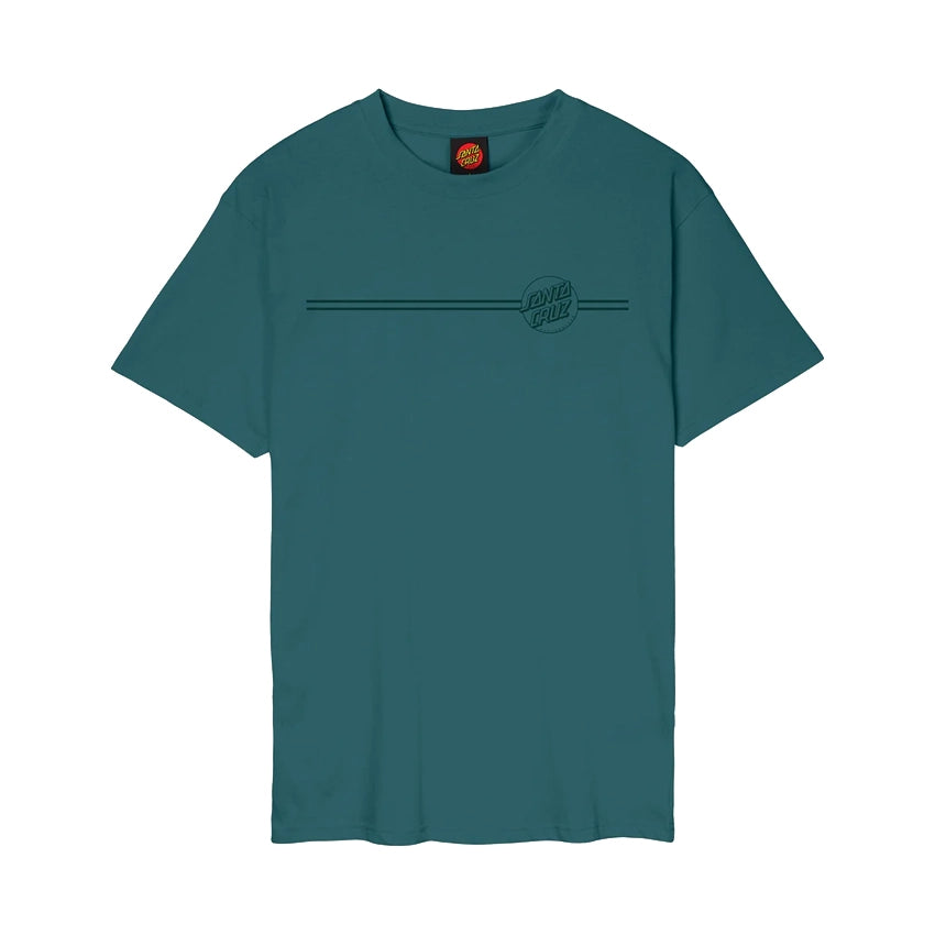 Tonal Opus Dot Stripe T-Shirt - Cosmic Teal