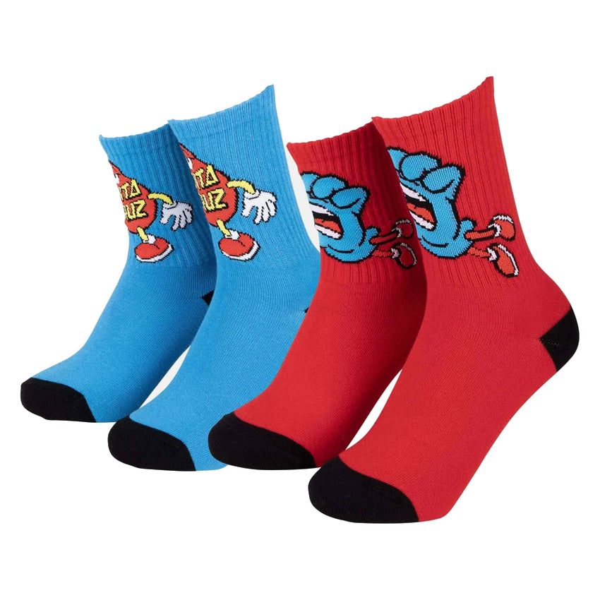 Youth Dude Socks(2-pack) - Dude Blue + Dude Red