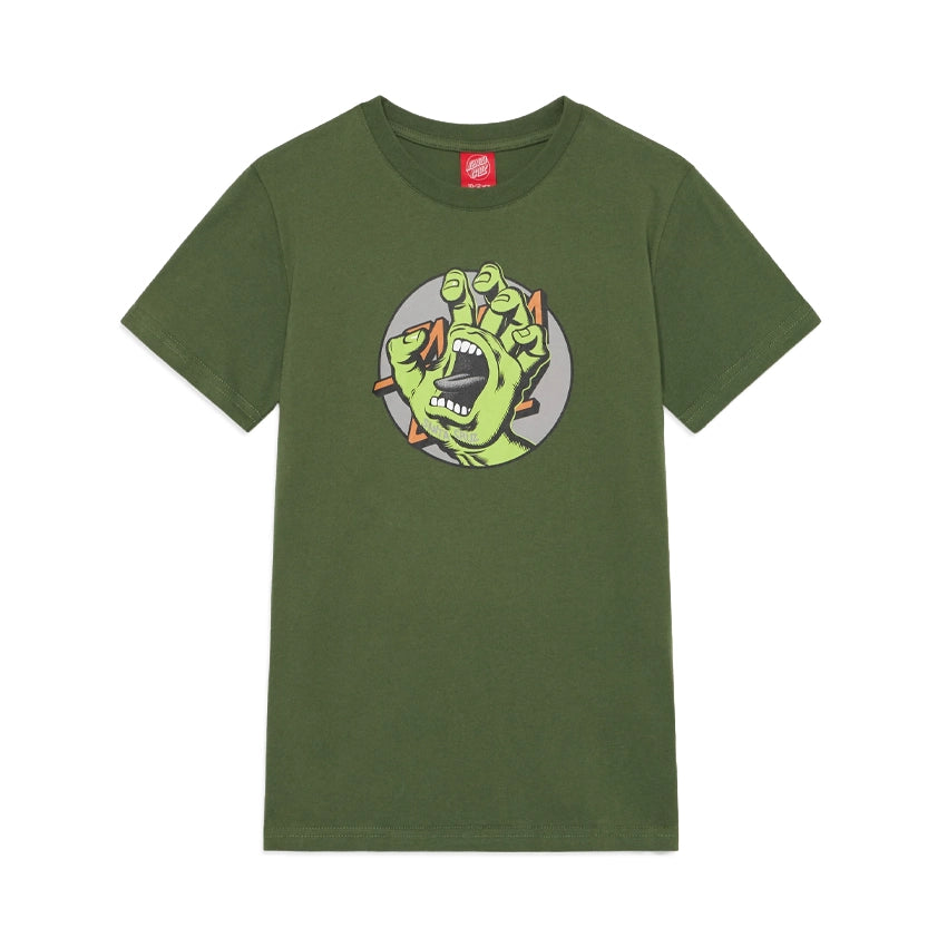 Youth Hand Dot Front T-Shirt - Dark Moss