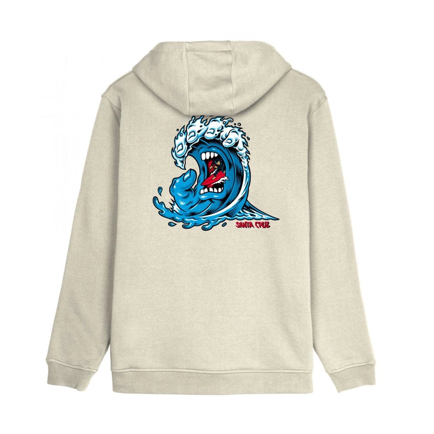 Screaming Wave Hoodie - Light Grey