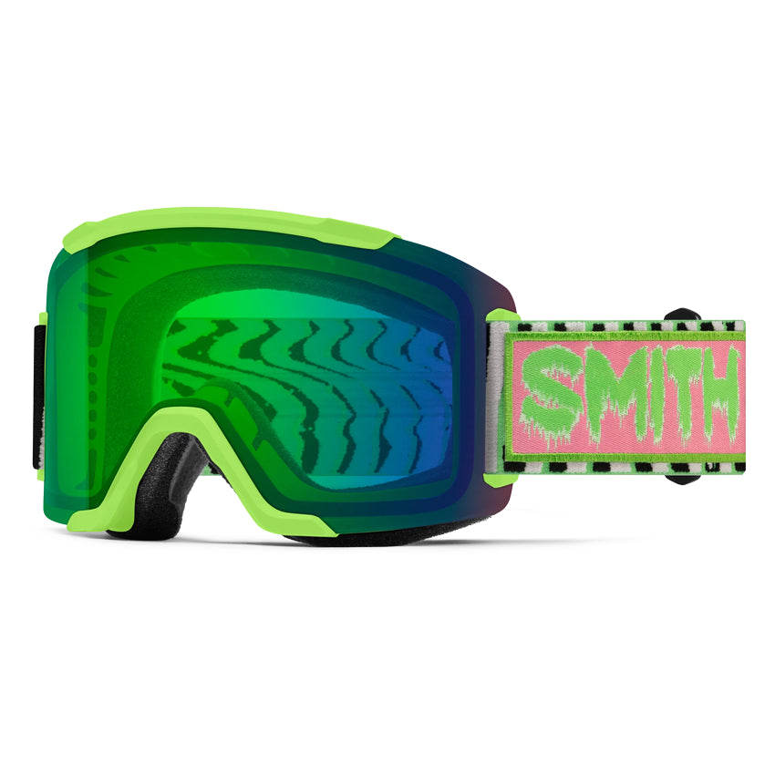 Squad2 Goggles - Slime Static Shag | ChromaPop Everyday Green Mirror