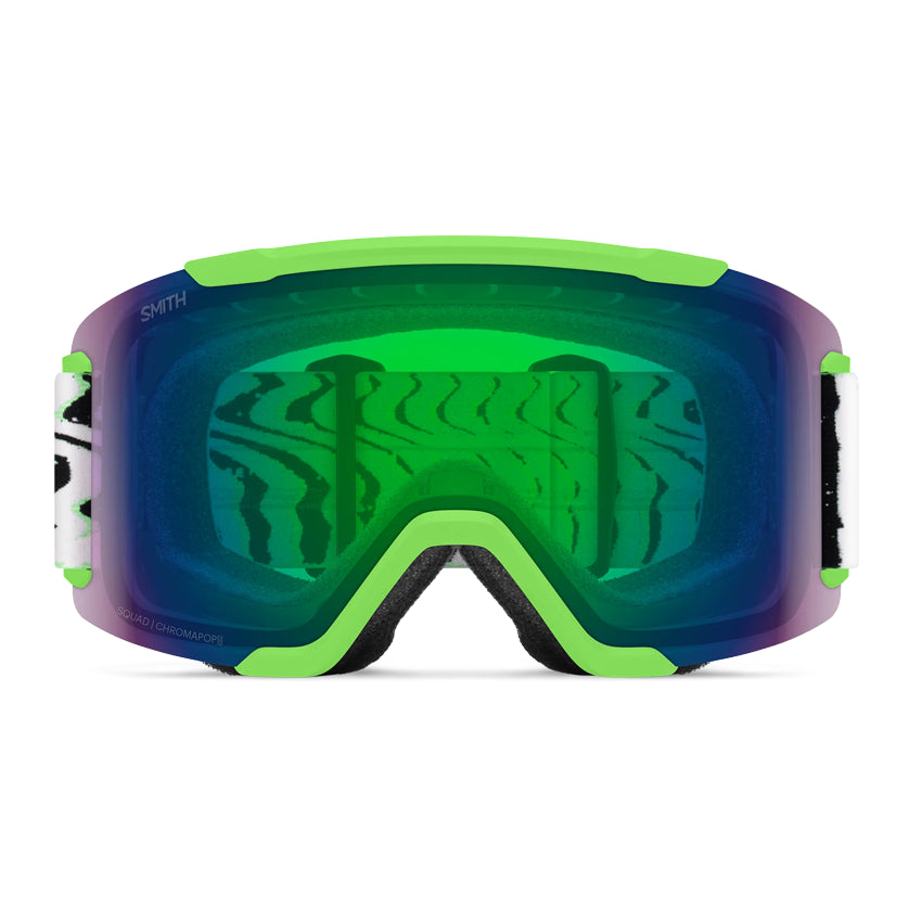 Squad2 Goggles - Slime Static Shag | ChromaPop Everyday Green Mirror