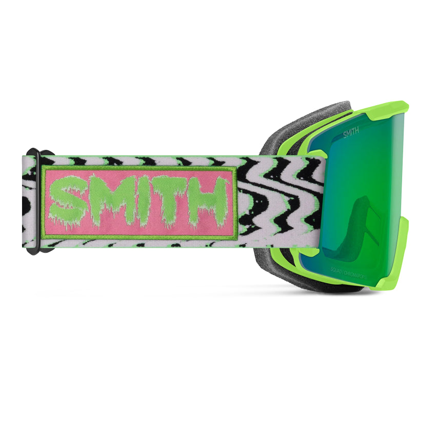 Squad2 Goggles - Slime Static Shag | ChromaPop Everyday Green Mirror
