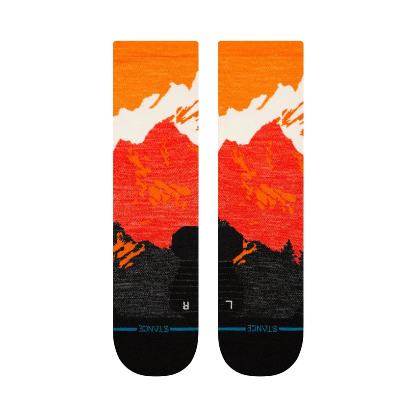Out Of Range Light Wool Crew Sokken - Orange