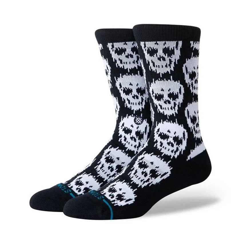 Static Skull Crew Sokken - Black