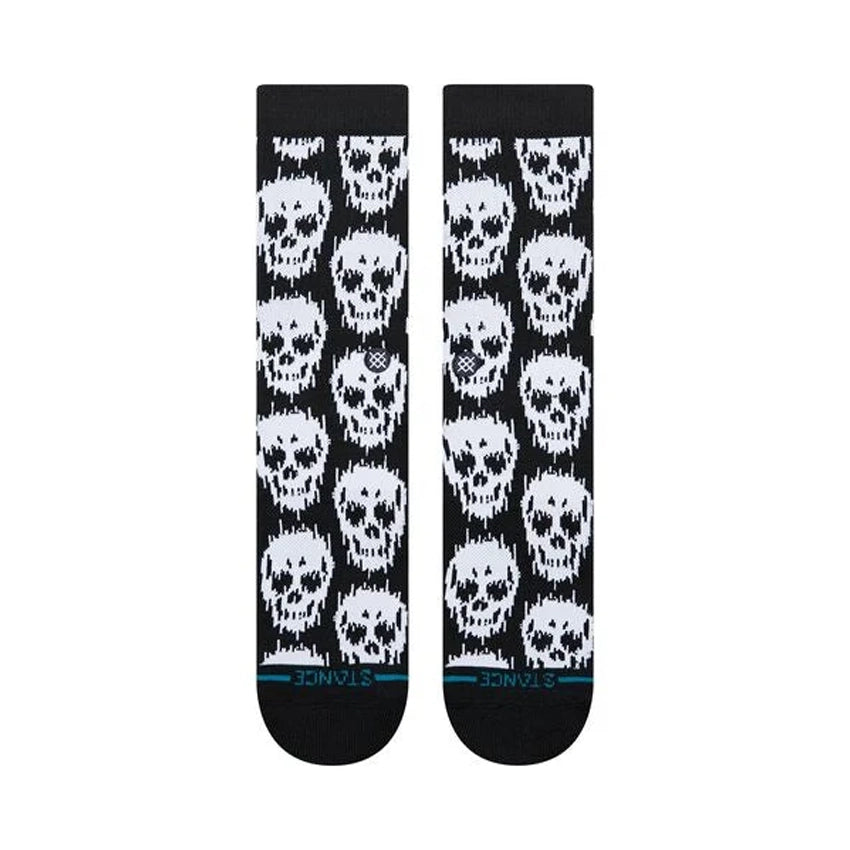 Static Skull Crew Sokken - Black