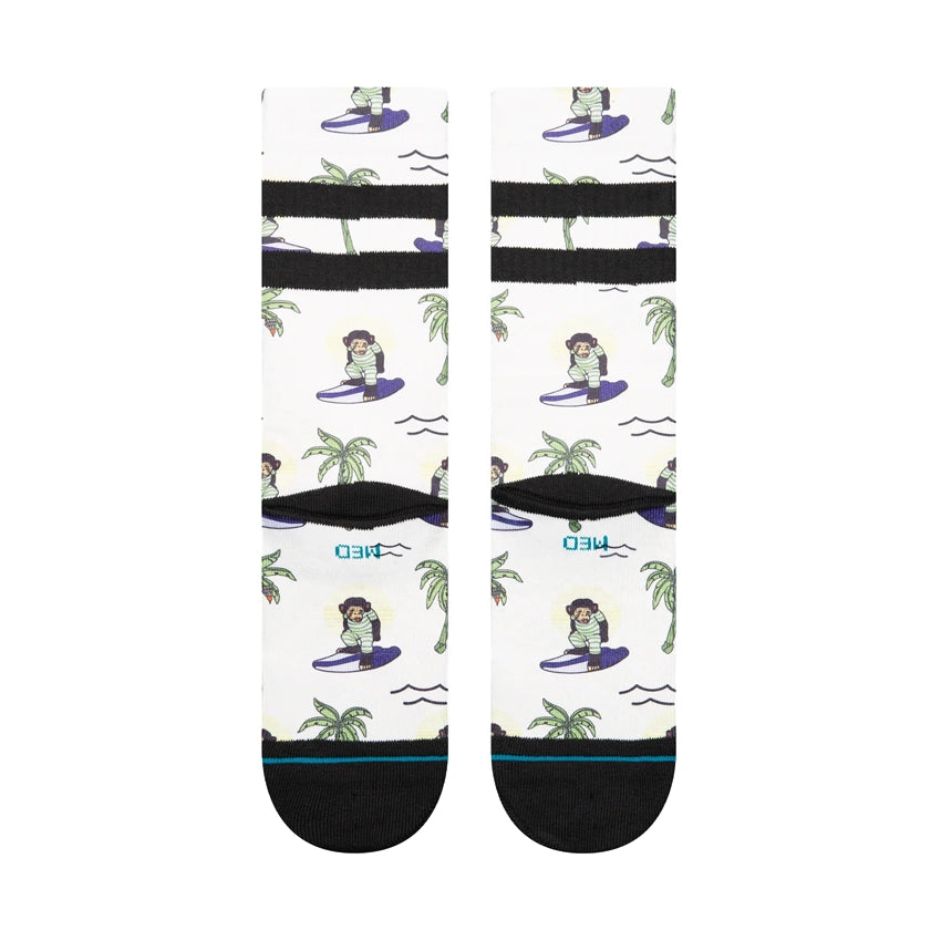 Surfin Monkey Crew Sokken - White