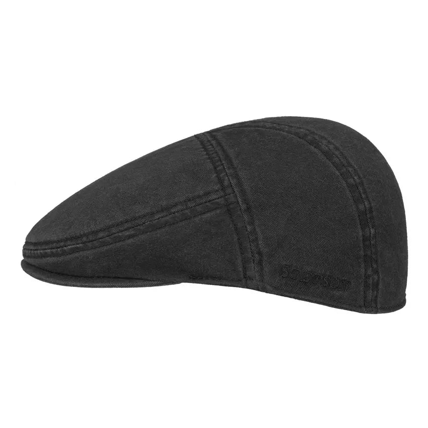 Paradise Cotton Flatcap - Black