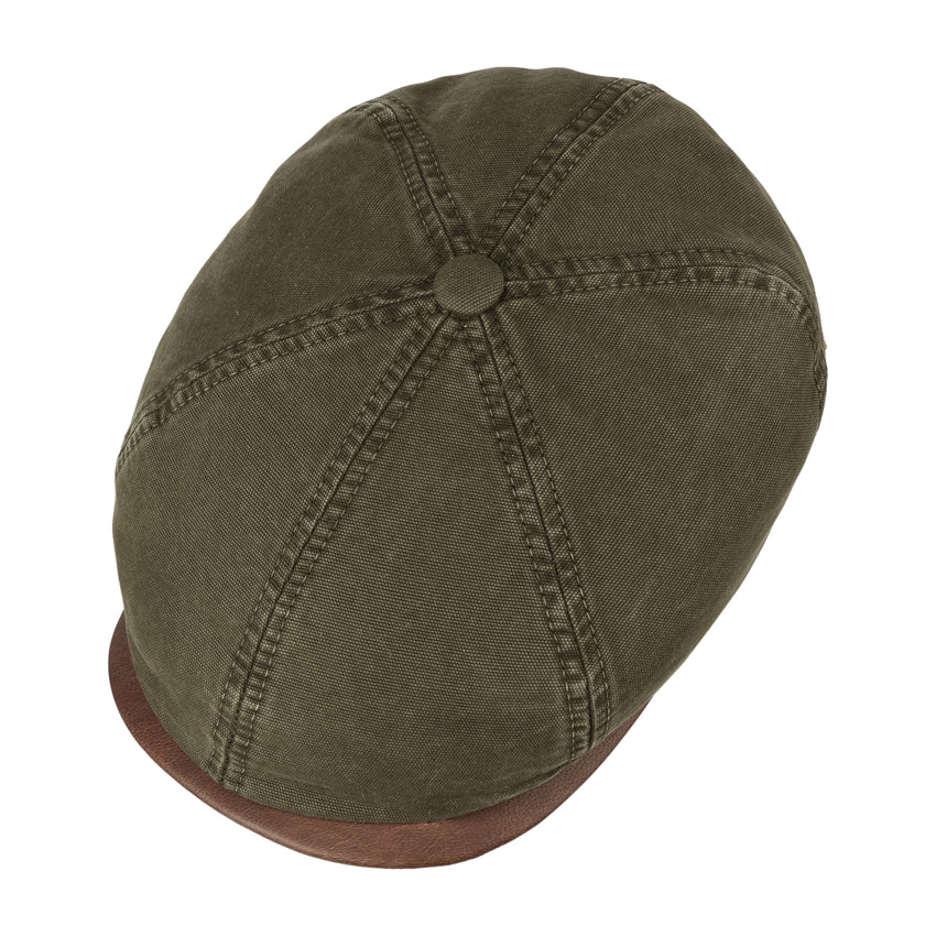 6-Panel Cotton Canvas Flatcap - Olive
