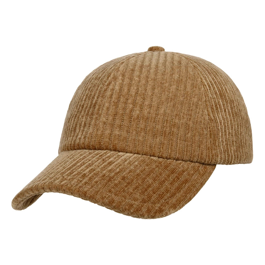 Corduroy Jersey Baseball Cap - Beige