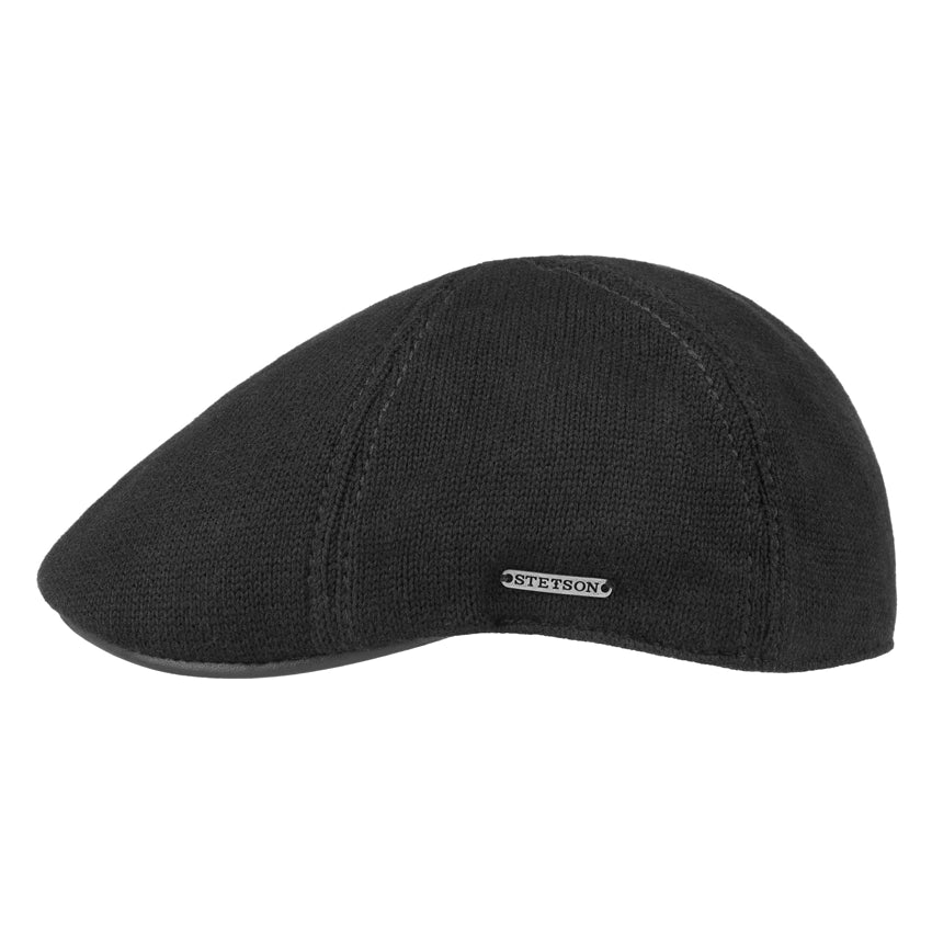 Texas Cotton Knit Flatcap - Black