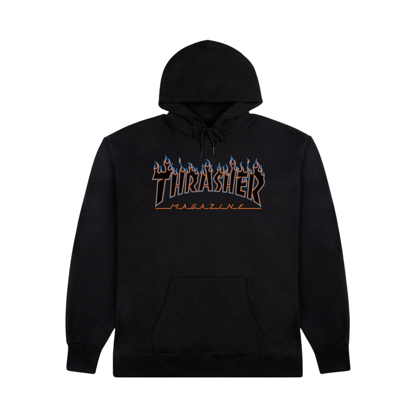 Flame Hoodie - Blue/Orange Hood