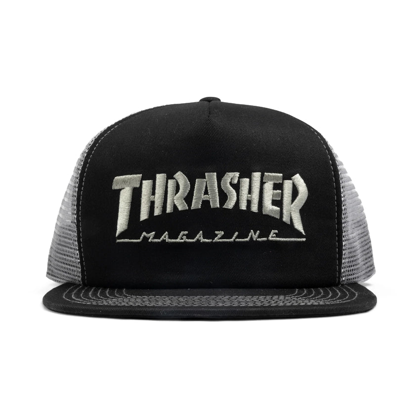 Logo Embroidered Mesh Cap - Black/Grey