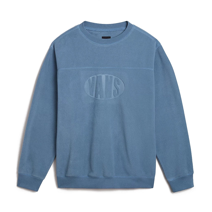 Carlo Polar Fleece Loose Crew Sweatshirt - Bluestone