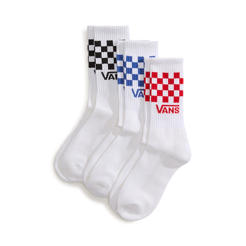 Classic Crew Sokken - White Check (3-pack)