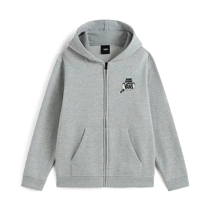 Dumpster Raccoon Full Zip - Cement Heather