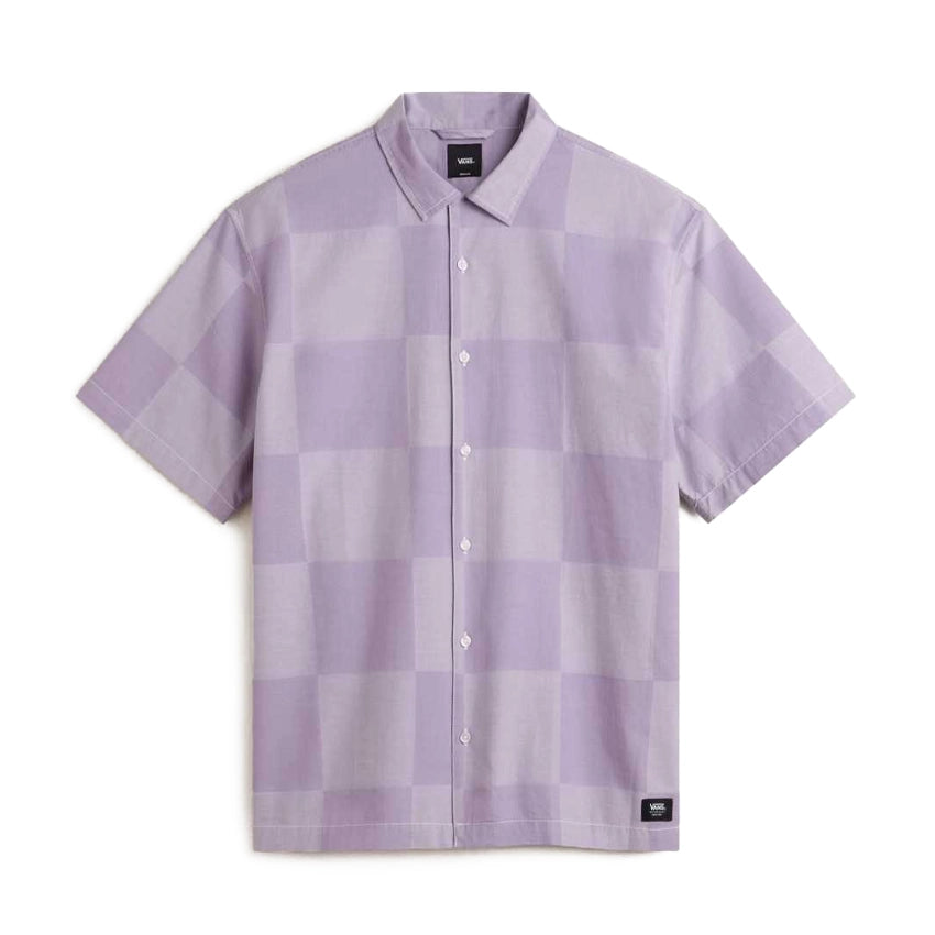 Kessler Checkerboard SS Woven Overhemd - Purple Haze/Eveninghaze