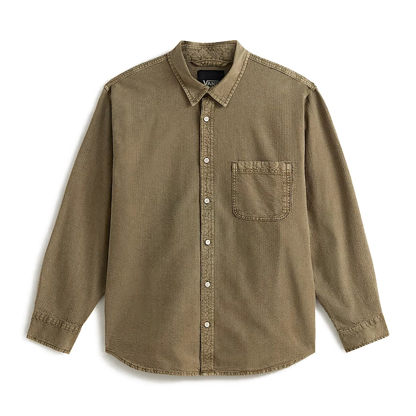 Lawson Seersucker Pigment Overhemd - Bay Leaf